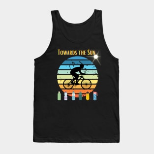 Towards the sun by bike Tank Top